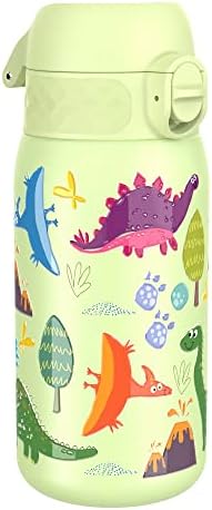 Ion8 Leak Proof Kids Water Bottle, Stainless Steel, Dinosaurs, 400 ml 13 oz, I8SS400PGDINO