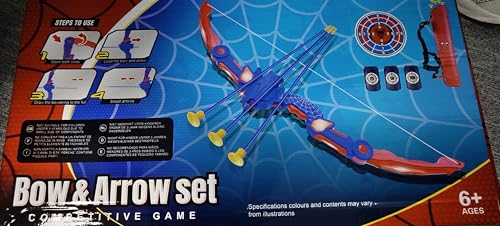 Spider Bow and Arrow Set Kids with LED Lights - Outdoor Toys for 3 4 5 6 7 8 10 Year Old Boys, Archery Set Toys with Spider Quiver & Web Target, Christmas Birthday Gifts Presents for Kids Age 3-12 - Image 9