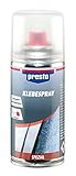 Schnelltrocknend Presto 429941 Klebespray 150ml, weiß-transparent