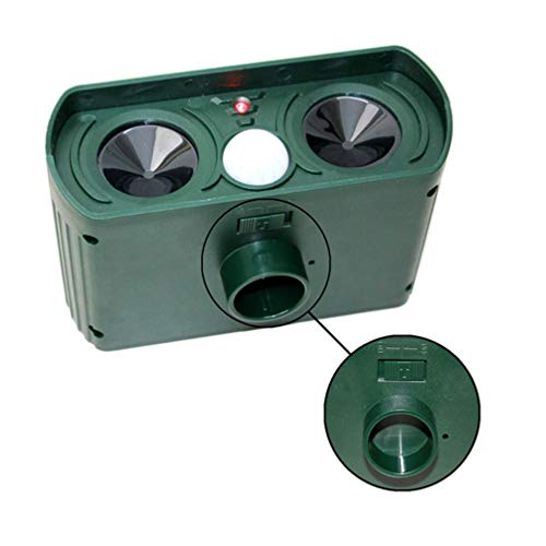 Lurrose 2 Peças Alimentado por Energia Solar Repelente de Pragas Animal Estacas Dissuasor de Pragas