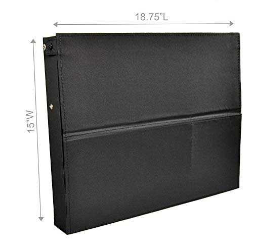 Home-X 18-Slot Standing Glasses Organizer, Glasses Holder, Commercial Sunglasses and Eyewear Display, Collectables Storage Box, Travel Display Case, 18 ¾ \" L x 15\" W x 2 ¼ \" H, Black - Thumbnail 4