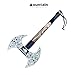 Mettleive | Viking Double Headed Axe Broad Beresker Short Handle Double Sided Two Handed Double Face Cold Steel Real Gift Collectible Handmade Engraved Carvings LARP Prop (DeathxAxe)