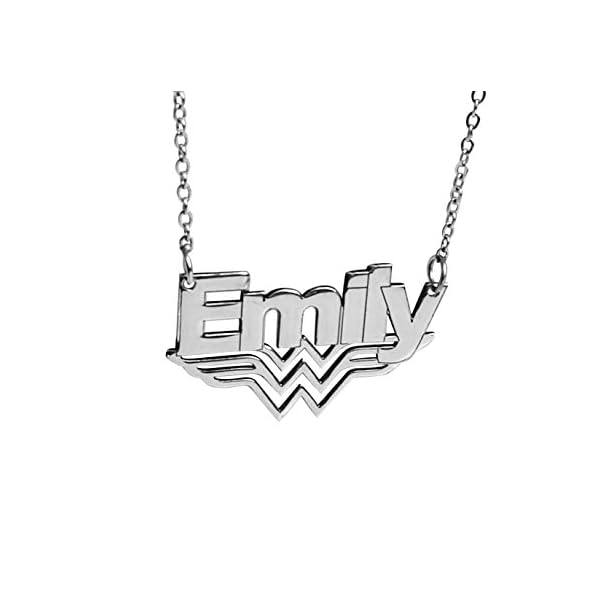 Wonder Woman necklace, Name Necklace, WonderWoman Charm, Wonder Woman jewelry, Super Hero, Diana Prince Charm, Wonder Woman Symbol, Gift for Mom, amazing mom gift, best gift idea