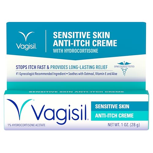 vagisil feminine anti-itch cream for women sensitive skin formula with hydrocortisone helps relieve yeast infection irritation gynecologist tested soothes amp cools 1oz pack of 1