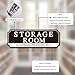 Storage Room Door Sign for Business and Home, Self-Adhesive Durable Modern Storage Room Sticker, Authorized Personnel Only Signs for Industry, Hospital, Restaurants, Private Area