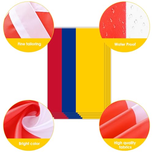 Image of AhfuLife 60 Pcs Colombia String Flags for Party Decorations, Small Colombia Flag Bunting Banner- Double Sided for National Day Football Fan Party Heritage Hispanic Month Decorations (5.5x8.3 Inch -33 Ft)