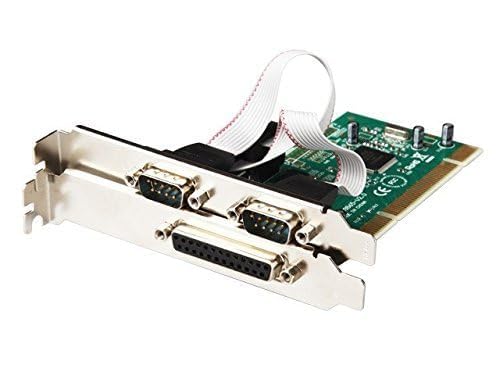 Image of BigPlayer PCI Serial & Parallel Port Expansion Card - 2 x DB9 RS232 COM Ports + 1 x DB25 LPT1 Parallel Port Adapter for Desktop PC - Compatible with Windows 11 /10 /8 /7