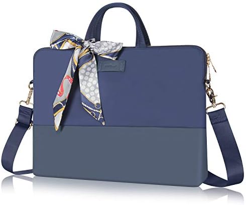 Kamlui Laptop Bag 15.6 Inch - for Women Carrying Computer Shoulder Messenger Case Blue