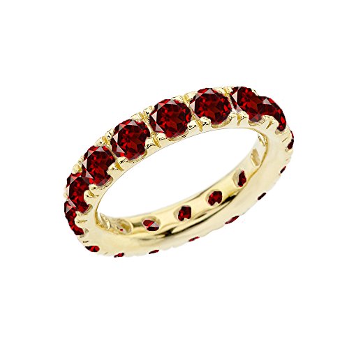 10k garnet eternity ring image