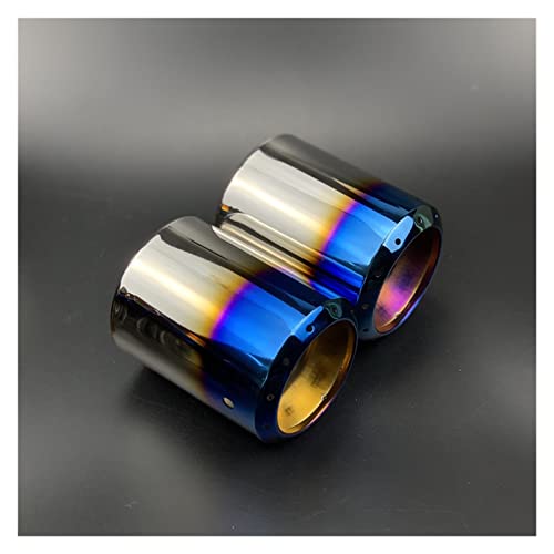 排気管 2x 車の排気テールパイプリアマフラーチップカバー 用 マツダ 3 用 アクセラマツダ 6 用 CX-5 用 CX5 CX-4 用 CX-30 用 CX-8 CX-9(B type Blue 2pc)