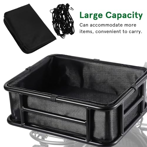 Pochette de rangement pour panier de vélo légère anti-chute