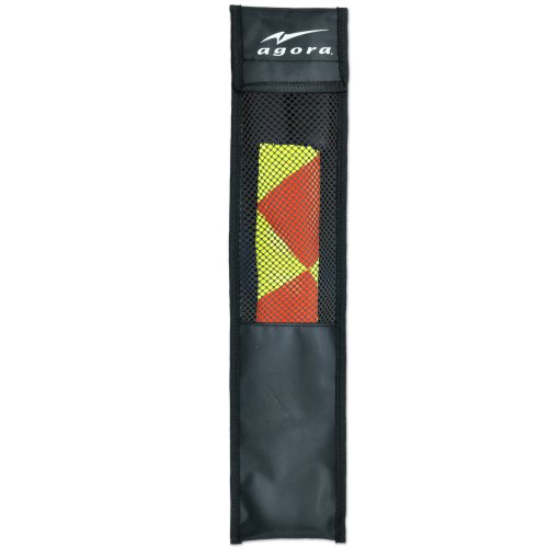 Agora Pro Line Duo Premium Rotating Soccer Referee Flags With Case, Red/Yellow #TOP2