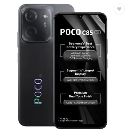 Poco C85 5G Power Black 6GB RAM 128GB ROM