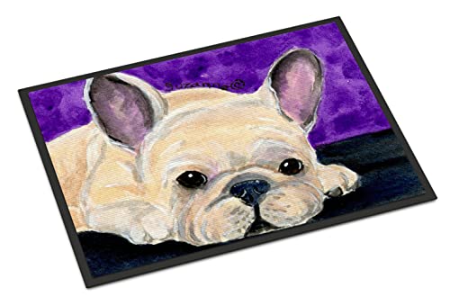 Caroline's Treasures SS8698JMAT French Bulldog Doormat 24x36 Front Door Mat Indoor Outdoor Rugs for Entryway, Non Slip Washable Low Pile, 24H X 36W