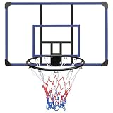 FUNJEPE Basketballkorb zur Wandmontage, Ballhalter, 114,3 x 73,7 cm, bruchsichere Rückwand, faltbarer Reifen, robuster Reifen und Allwetternetz für den Innen- und Außenbereich