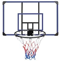FUNJEPE Basketballkorb zur Wandmontage, Ballhalter, 114,3 x 73,7 cm, bruchsichere Rückwand, faltbarer Reifen, robuster Reifen und Allwetternetz für den Innen- und Außenbereich