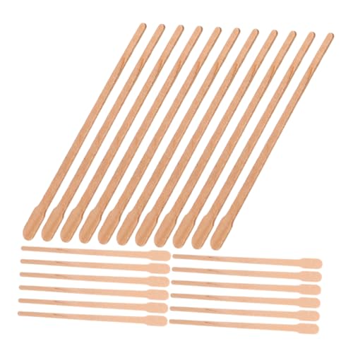 SOESFOUFU Ergonomic Wooden Waxing Sticks for Eyebrows Nose 300 Pcs Hair Removal Kit Spatulas Strips