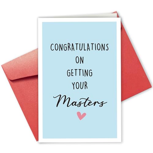 Cute Congratulations Card for Him Her, Funny New Masters Graduation Card, Masters Degree Graduation Gifts, University Graduation Card
