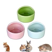 3 Stück Hamster Keramik Futterschalen Set Kleintiere Keramische Näpfe Meerschweinchen Futternapf Rennmaus zwerghamster Mäuse Anti-Biss Zubehör