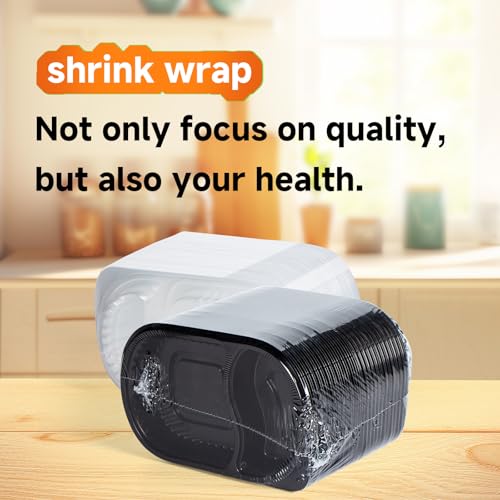 YANGRUI To Go Container, Shrink Wrap 35 Pack 21 oz Reusable Machine Washable Extra Thick BPA Free Meal Prep Containers Microwave Freezer Safe Leak Proof Take Out Boxes by YANGRUI - Image 4