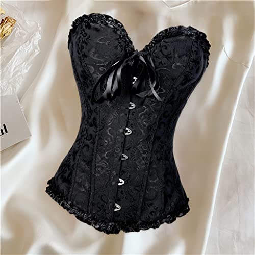 Colcolo Espartilhos para Mulheres Vintage Amarrado com Shapewear Top Overbust Espartilho Plus Size,