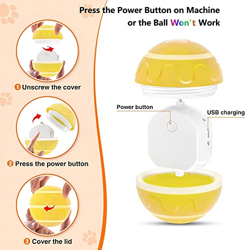 Cuxmux Remote Control Dog Ball, Automatic Active Rolling Ball For Dogs, Self Moving Interactive Dog Toys, Peppy Pet Ball For Dogs #TOP4