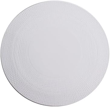 GSOUL Dinner Plate Serving Plate Serving Dish Cold Dishes 12 Inch Relief Ceramic Flat Plate Large Plate Round Western Plate Dinner Plate Tray Fruit Snack Plates Color C, Size 30 cm