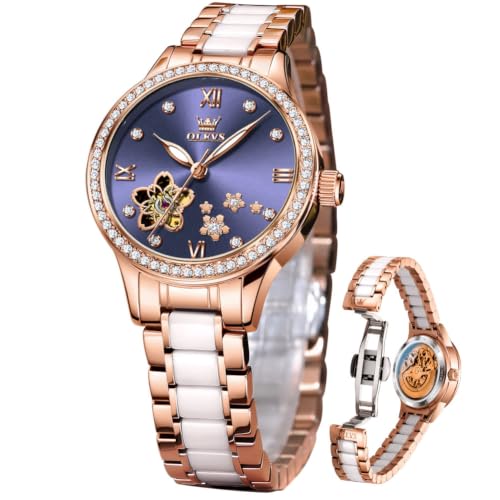 Image of OLEVS Womens Watches Automatic Luxury Dress Ladies Watch Self Winding Female Wrist Watch