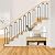 3 Pack U Shape 36" Stair Balusters with Adjustable Top Bracket for Staircase Interior, Baluster for Stair Handrail Porch Deck Railing Outdoor Steps by LukLoy