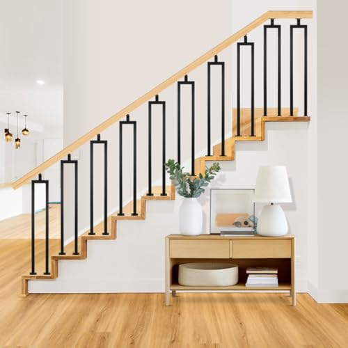 6 Pack U Shape 36" Stair Balusters with Adjustable Top Bracket for Staircase Interior, Baluster for Stair Handrail Indoor Steps by LukLoy - Thumbnail 7