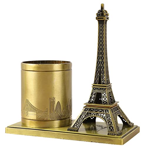 Bureau encombré ? Découvrez le pot à crayons Tour Eiffel compact en métal - 2