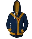 Vasojot Unisex Scott Summers Cosplay Hoodie Jacket Scott Summers Costume Adult Halloween Cosplay Cyclops Outfits,Large