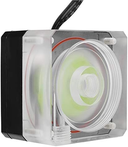 Lazmin112 Water Cooling Pump, PWM Speed Control 3 Meters Head 500L/H 4cm Thickness, Ultra-Thin PMMA Mute Water Pump for CPU Cooling System