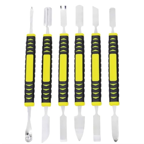 AUTIDEFY Metal Crowbar 6-Piece Set,Electronic Product Repair Tool Kit,Installation Tool,Mini Multi Household Appliance Removal Tool for Cell Phone,Computer, Eyeglasses, Small Digital Appliances.