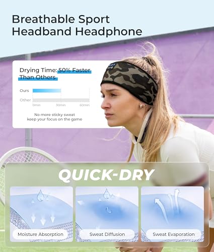 Image of LOVE EYE Sleep Sport Headphones Wireless Bluetooth 5.4 Headband Headphone