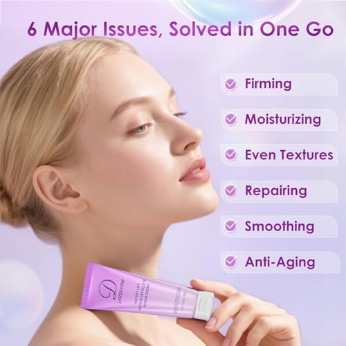 Doracome Retinol, Collagen & Hyaluronic Acid Neck Firming Cream – Anti-Aging Neck Cream for Firming & Tightening, Helps Improve the Look of Sagging Skin on Neck & Face, 1.76 Fl Oz