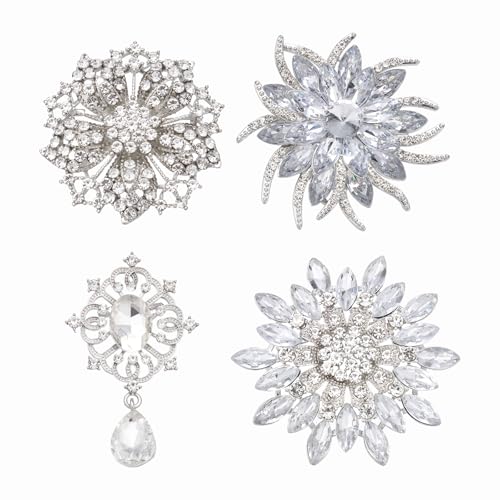 Broches tournesol en strass PATIKIL pour costumes et robes élégantes