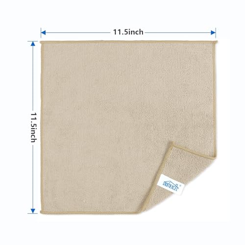 HOMEXCEL Brown Microfiber Cleaning Cloth, 50 Pack Cleaning Towels for Kitchen, Lint Free, Scratch-Free, Highly Absorbent, and Reusable Cleaning Rags for House, Window and Glass, Cars, 11.5 X11.5 inch