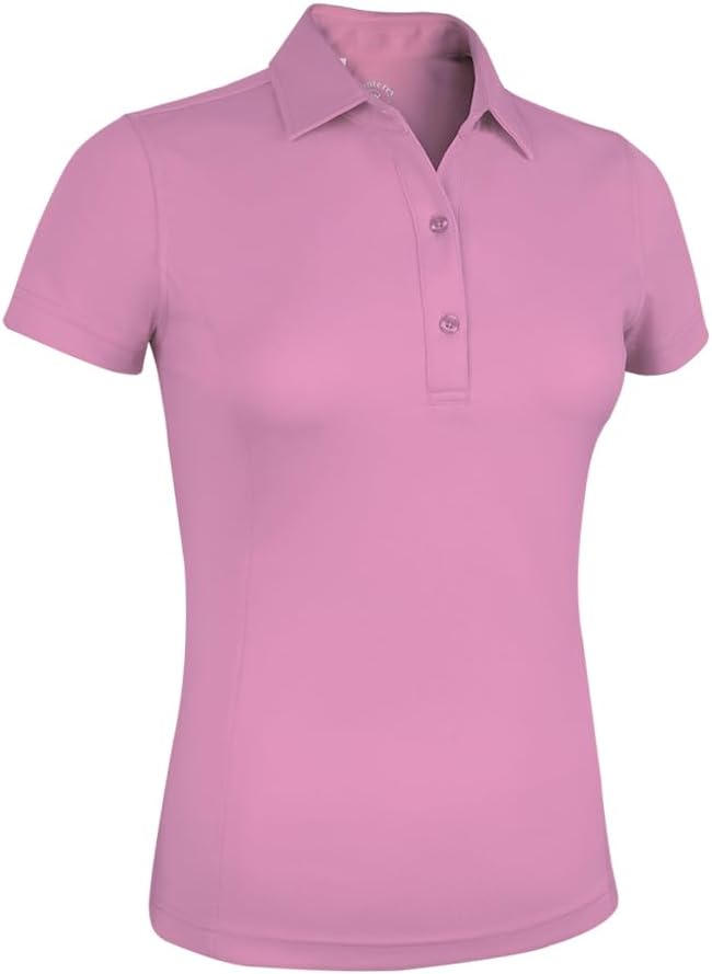 Monterey Club Women's Solid Tailored Collar Short Sleeve Polo Shirt #2670