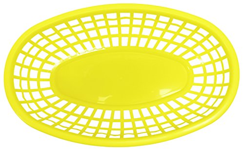 Set of 24 Yellow Oval Fast Food/Deli Baskets, 9.25 by 5.67-Inch, Yellow (24) - Thumbnail 3
