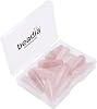 Natural Rose Quartz Teardrop Stone Beads 10x30mm 12pcs Dangle Earring Charm for DIY Jewelry Making