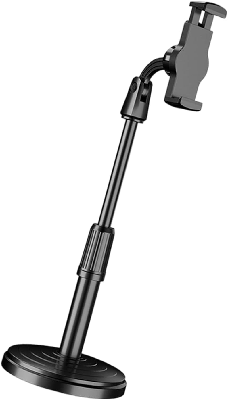 Cellphone Stand, Adjustable Height & Angles, Overhead Camera Phone Mount for Desk Flexible Arm Phones Holder Desk Phone Holder Stand