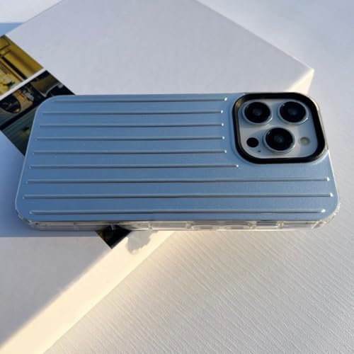 Étui iPhone 15 style valise cabine luxe en relief 3D