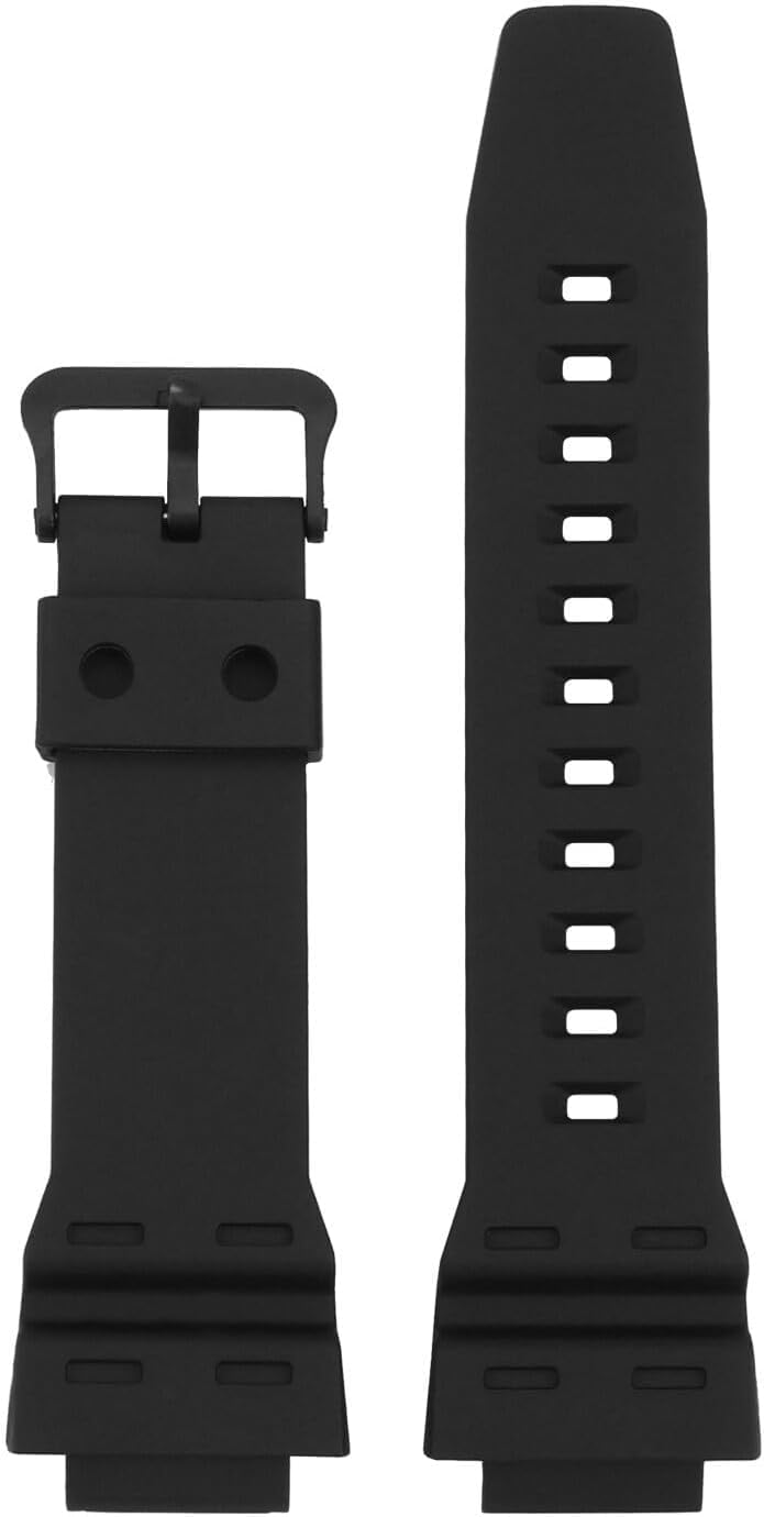 Generic Correa De Silicona De 18 Mm para Casio 3502 Ae-1500 Dw-291 W-737, Correa De Repuesto Duradera, Ajuste Cómodo, Diseño Elegante. Black
