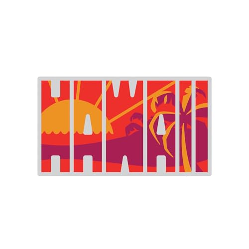 Vagabond Heart Hawaii Sticker - Waterproof Decal for Laptop Water Bottle Bumper - Durable Travel Hawaii Souvenir - UV Fade Resistant - Hawaiian Sticker - Collectible Gift for Adventurers - 3.5" Wide