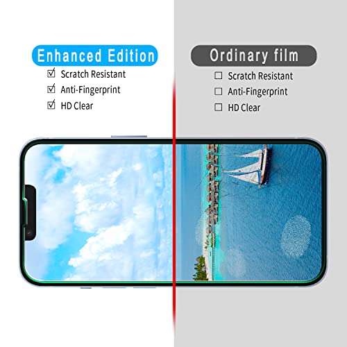 Slanku (3 Pack for iPhone 14 Plus Screen Protector Tempered Glass 6.7-inch, HD Clear, Bubble Free, Anti Scratch, Case Friendly - Image 3