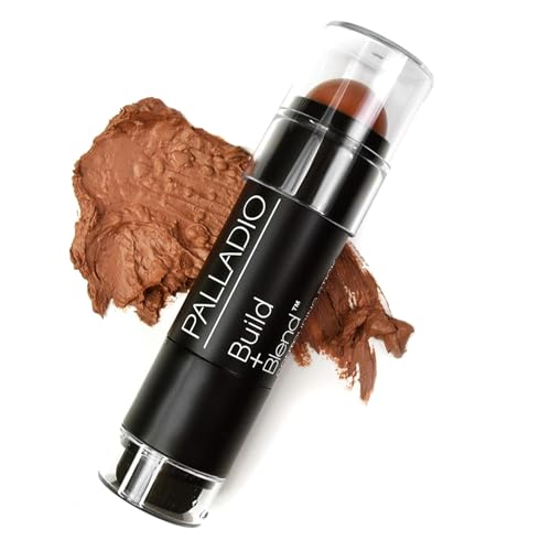 Palladio Contouring Makeup Stick BUILD + BLEND Contour Stick Makeup, Face Makeup for Perfect Sculpting Look, 0.23 Ounce (Cinnamon)