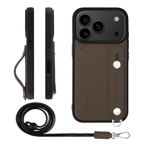 HANATORA for iPhone 17Pro �P�[�X �{�v �ϏՌ� �w�ʃx���g �X�g���b�v�����O �X�}�z�P�[�X �X�}�z �X�^���h�@�\ �l�b�N�X�g���b�v �t�� �J�[�h�|�P�b�g �V�������N���U�[ �M�t�g �g�[�v CGHGZ-17Pro-Taupe