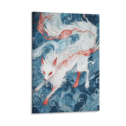 Renard Murale Déco toile 50x75cm impression premium moderne salon