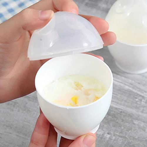 Egg Cups 4Pcs Microwave Egg Cooker Egg Poacher Cup Sturdy Portable Microwave Heat Resistant Egg Cooking Cup Egg Boiler Egg Poacher Egg Stand #TOP3